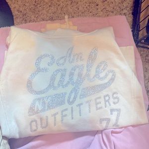 American Eagle white hoodie